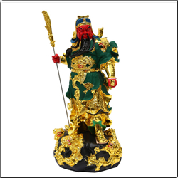 鑄銅關(guān)公 綠衣立刀關(guān)公銅像