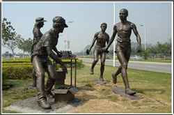 鑄銅關公 街頭公園人物銅雕塑