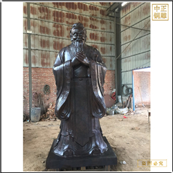 鑄銅關公 廠家供應銅雕孔子像