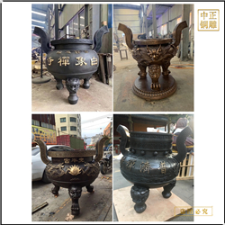 鑄銅關(guān)公 現(xiàn)貨供應(yīng)四柱銅香爐
