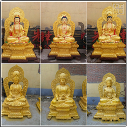鑄銅關(guān)公 純銅西方三圣阿彌陀佛像