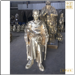 鑄銅關公 坐像人物銅雕塑鑄造