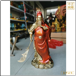 鑄銅關(guān)公 家居飾品關(guān)公銅雕塑擺件