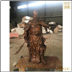 鑄銅關(guān)公 室外大型立式武財(cái)神關(guān)公銅雕