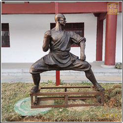 鑄銅關(guān)公 練拳人物雕塑鑄造廠