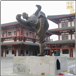 鑄銅關(guān)公 練拳人物雕塑