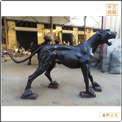 景觀(guān)金錢(qián)豹銅雕塑鑄造價(jià)格
