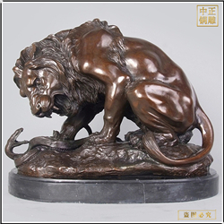 鑄銅關(guān)公 銷售小型銅獅子雕塑