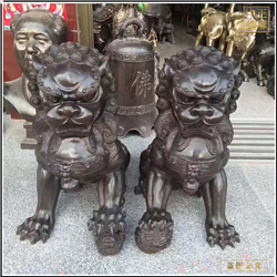 鑄銅關公 銅獅子雕塑現貨銷售