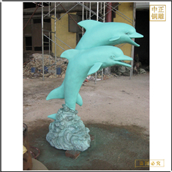 鑄銅關(guān)公 小型海豚雕塑加工