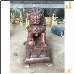 鑄銅關公 純銅獅子雕塑價格