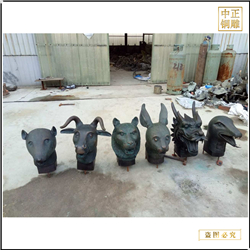 鑄銅關(guān)公 純銅十二生肖雕塑價格