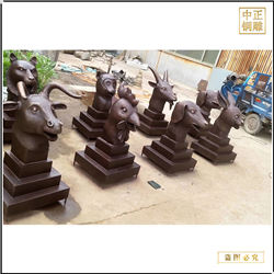 鑄銅關(guān)公 純銅十二生肖擺件全套價格