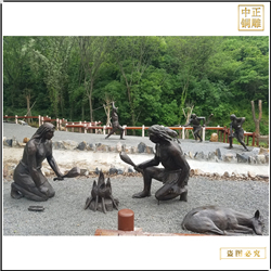 鑄銅關公 馬壩人景觀銅雕塑制作