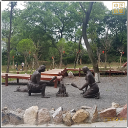 鑄銅關公 園林景觀馬壩人生火雕塑