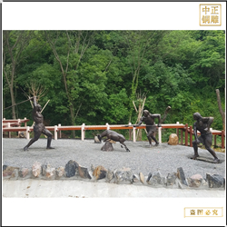 鑄銅關公 園林馬壩人捕獵銅雕塑