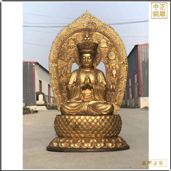 鑄銅關公 大號貼金地藏王佛像