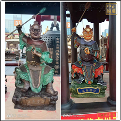 鑄銅關公 鑄造監齋菩薩銅雕塑廠家
