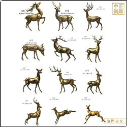 鑄銅關(guān)公 銅鹿雕塑批發(fā)廠家