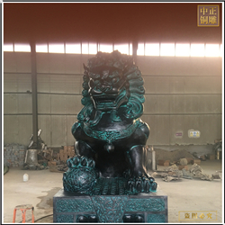 鑄銅關(guān)公 園林青銅獅子雕塑