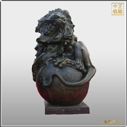 鑄銅關(guān)公 張嘴銅獅子制作