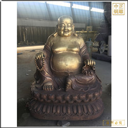 鑄銅關(guān)公 戶外寺廟供奉彌勒佛銅像