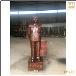 鑄銅關(guān)公 純銅名人背手像鑄造