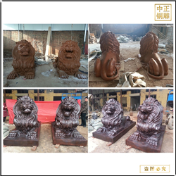 鑄銅關公 裝飾銅佛像銅獅子報價