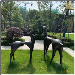 鑄銅關(guān)公 園林景觀銅鹿雕塑擺件