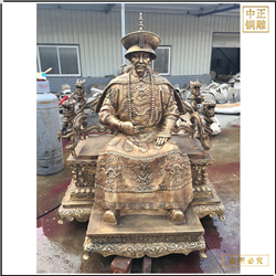 鑄銅關公 古代雍正皇帝銅雕塑