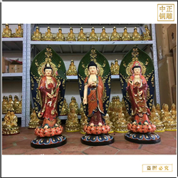 鑄銅關公 西方三圣制作批發