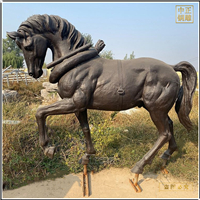 鑄銅關公 1.2米高馬雕塑
