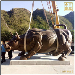 鑄銅關公 大號商業街步行街銅牛雕塑
