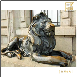 鑄銅關公 園林建筑銅獅子