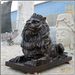 鑄銅關(guān)公 大型銅獅子圖片