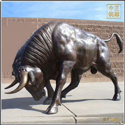 鑄銅關(guān)公 3米長(zhǎng)開荒牛雕塑
