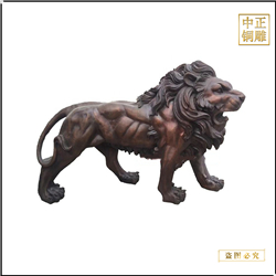 鑄銅關公 公司門口銅獅子雕塑