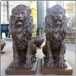 鑄銅關公 各種尺寸銅獅子制作廠家