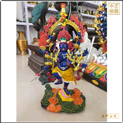 鑄銅關公 銅雕道教神像擺件