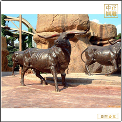 鑄銅關公 動物園銅牛雕塑