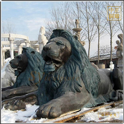 鑄銅關公 景觀銅獅子雕塑圖片