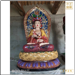 鑄銅關公 抱娃娃銅佛像鑄造