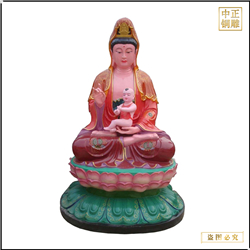 鑄銅關公 工藝品彩銅觀音銅像佛