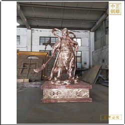 鑄銅關公 銅雕貼金韋陀佛像