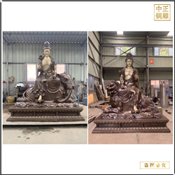 鑄銅關(guān)公 寺院廟宇文殊普賢銅雕塑