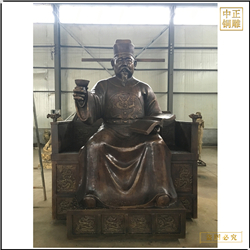 鑄銅關公 古代王爺坐像銅雕塑鑄造