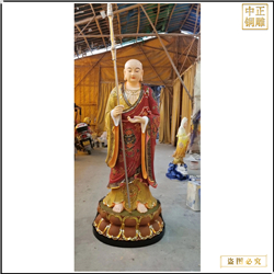 鑄銅關公 地藏王菩薩站像銅像圖片