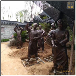 鑄銅關公 古代迎親人物雕塑鑄造