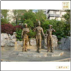鑄銅關公 古代美女跳舞銅雕塑