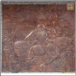 鑄銅關公 古代人物銅浮雕文化墻